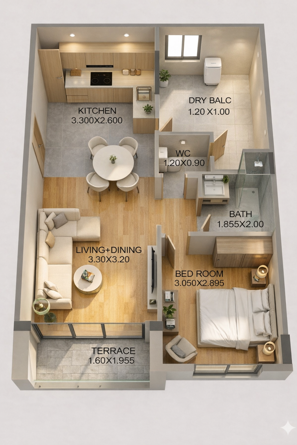 1 BHK Premium Flat